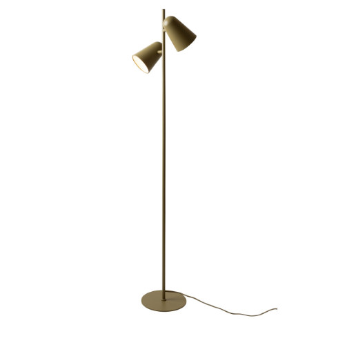 it's about RoMi Vloerlamp Salamanca 2-kap. olijfgroen